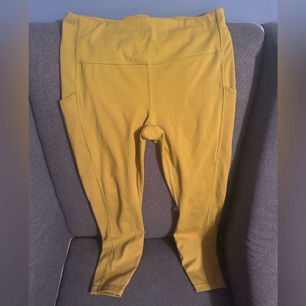 Athleta Yellow Workout Pants